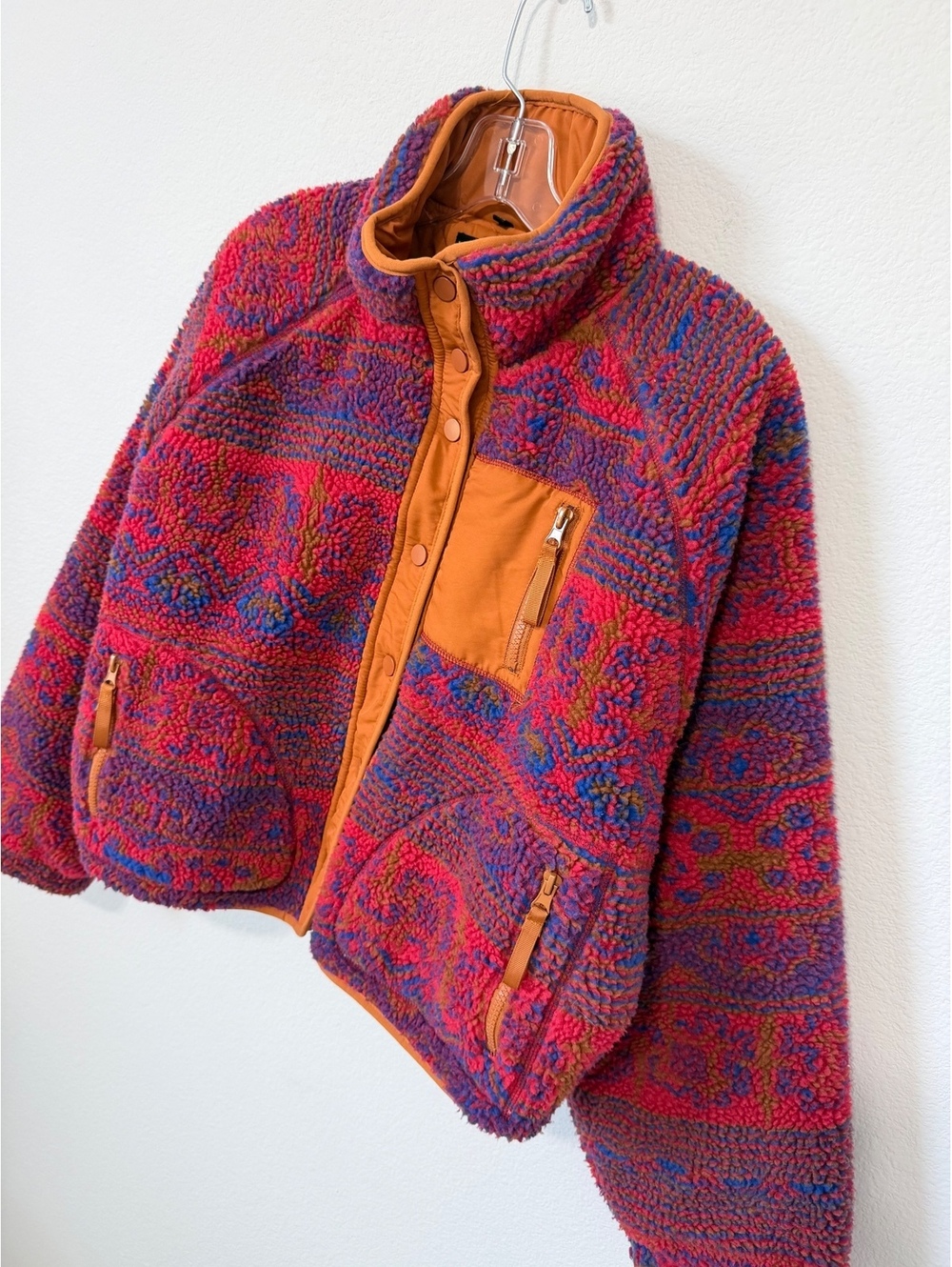BLANKNYC Long Sleeve Snap Button Teddy Sherpa Patterned Jacket Women's Size M - Picture 3 of 9